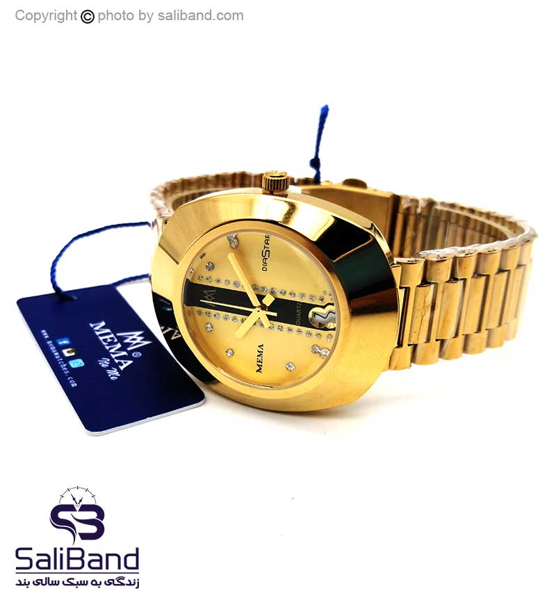 ساعت مچی مردانه مما رنگ طلایی مدل G6329 در طرح رادو 