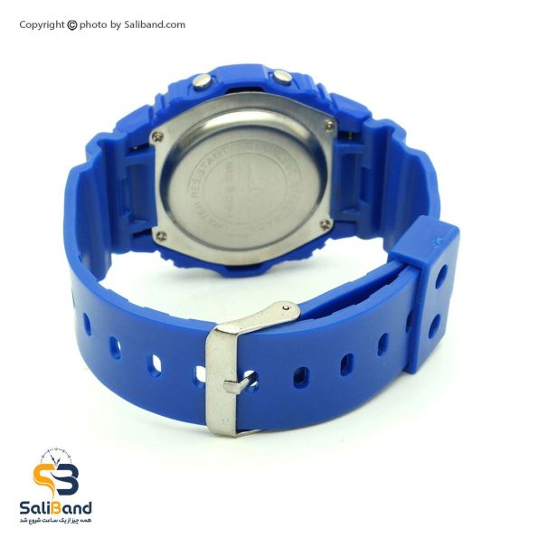 ساعت دیجیتال گاسیو مدل 1236 رنگ آبی با بند سیلیکونی و قفل سگکی