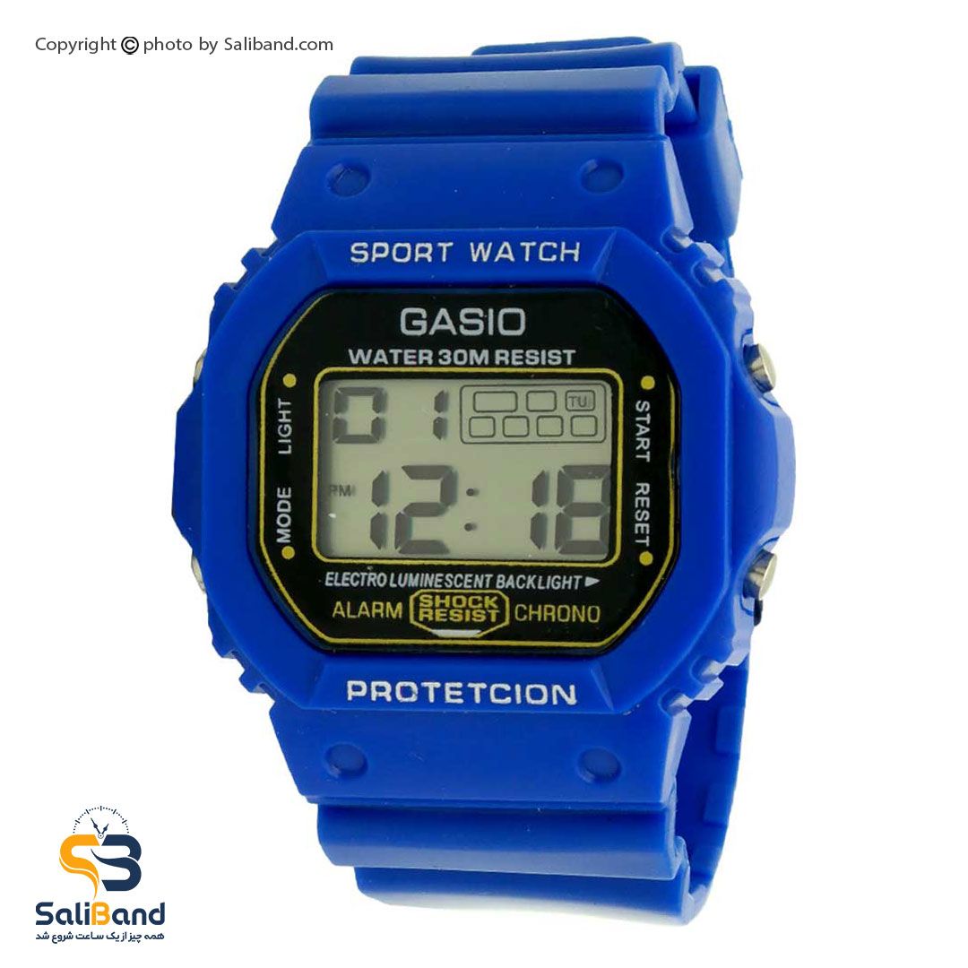 ساعت دیجیتال گاسیو مدل 1236 رنگ آبی
