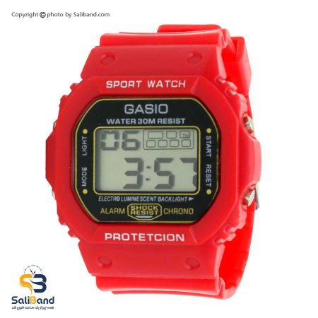 ساعت دیجیتال گاسیو مدل 1236 رنگ قرمز